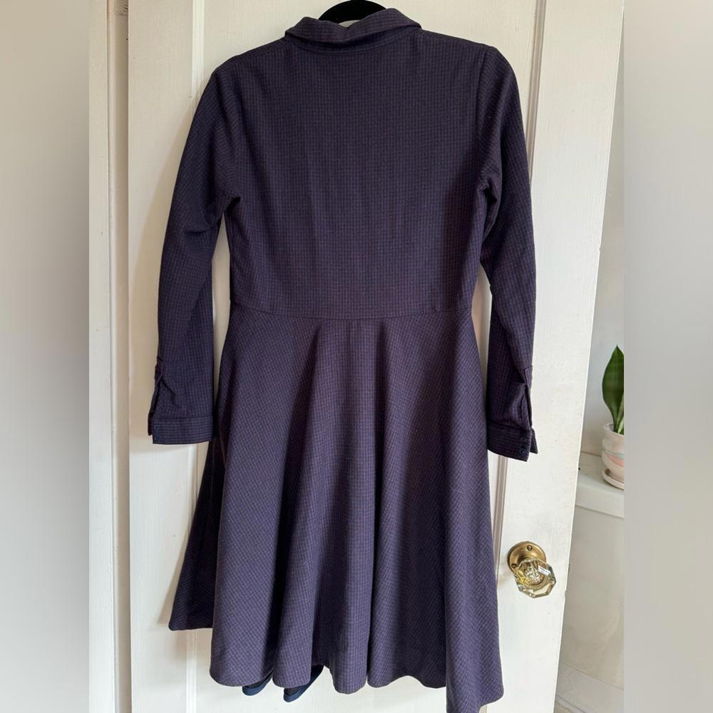 Cos Wool Checkered Button Front Collared A-Line P… - image 4